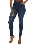 Womens Whiskered High Waist Skinny Jeans, ,