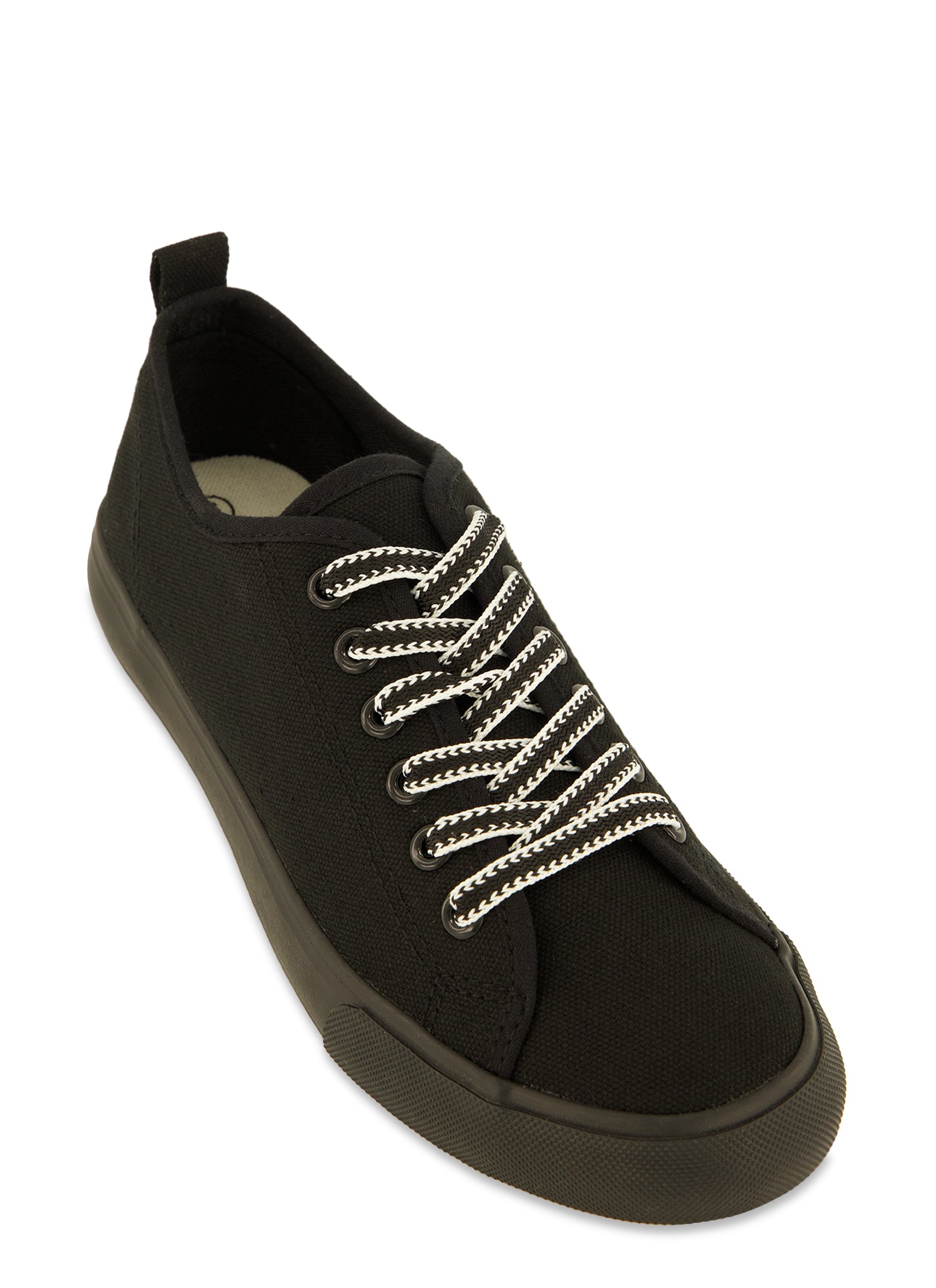 Womens Canvas Lace Up Sneakers,