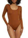 Womens Solid Scoop Neck Bodysuit, ,