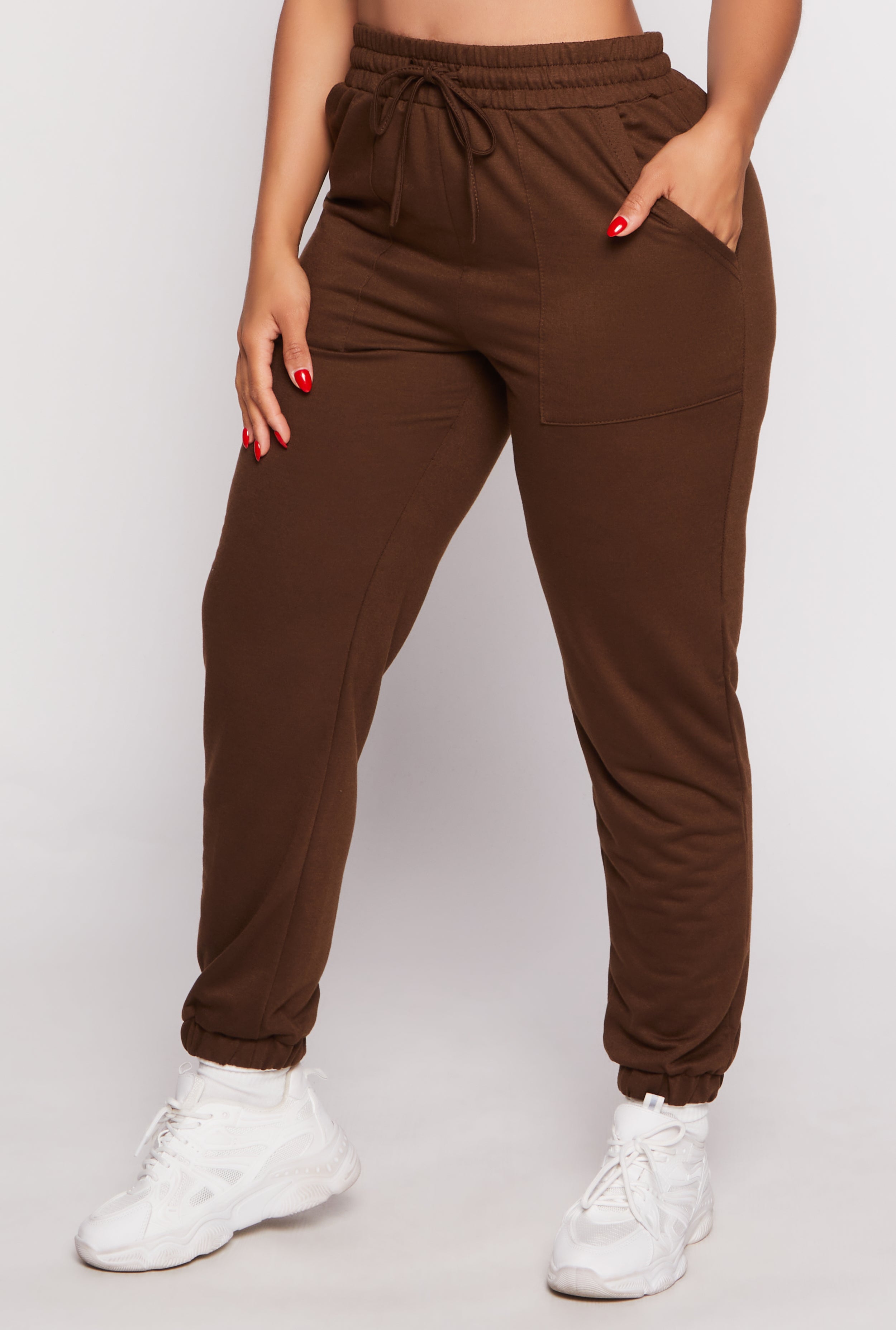 Womens Haute Monde High Waist Drawstring Joggers,