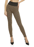 Womens Geometric Print Seamless Leggings, ,