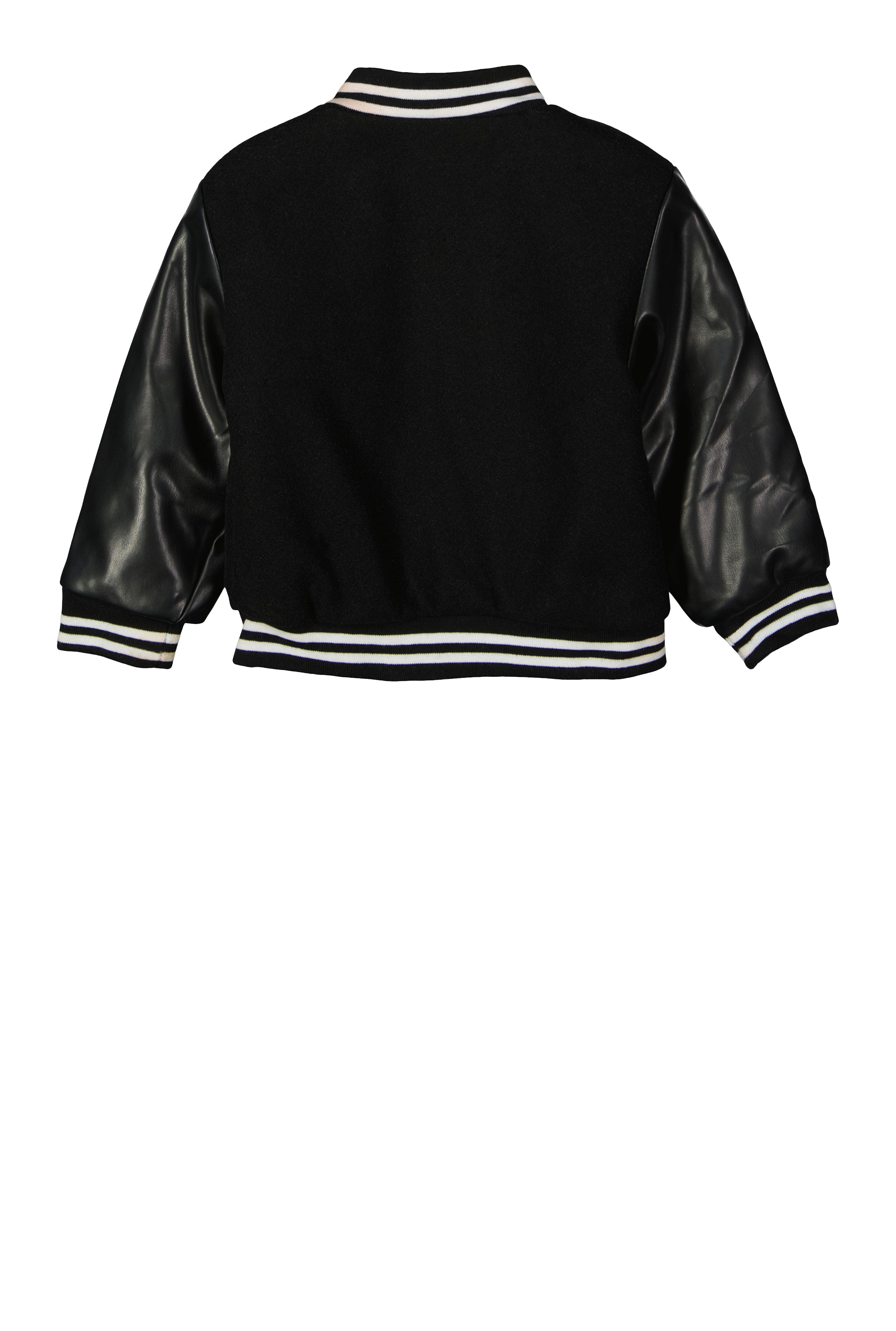 Toddler Girls Winner Chenille Graphic Color Block Varsity Jacket,