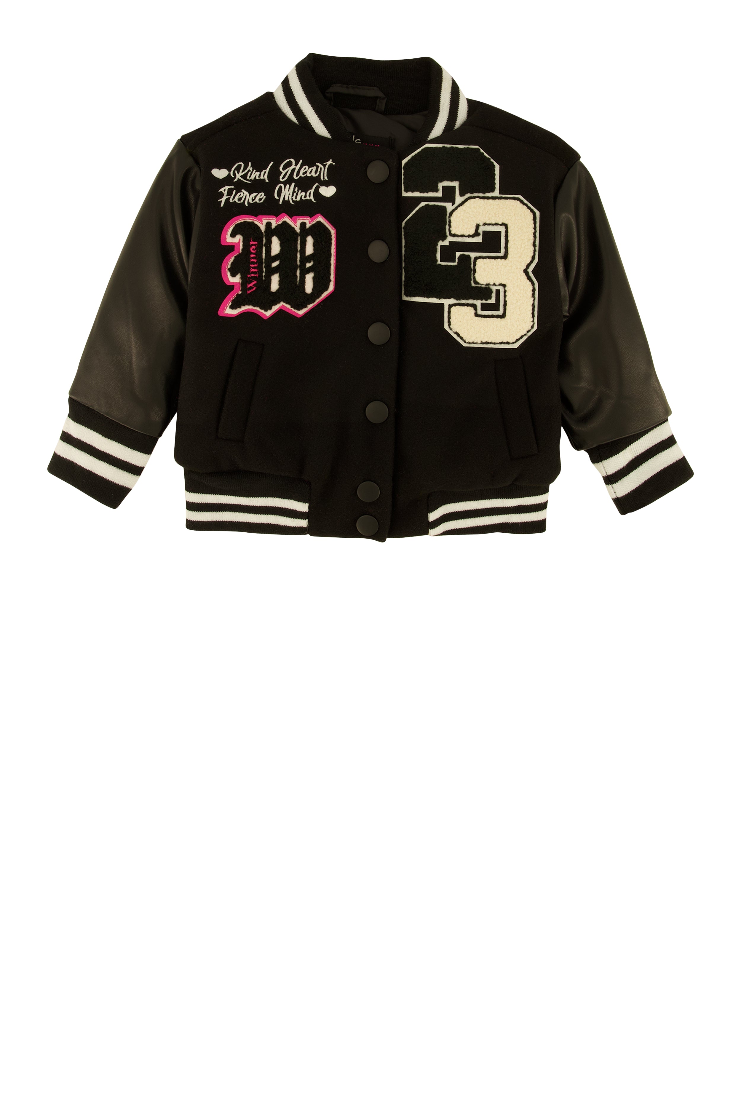 Baby Girls 0-9M Winner Chenille Graphic Color Block Varsity Jacket,