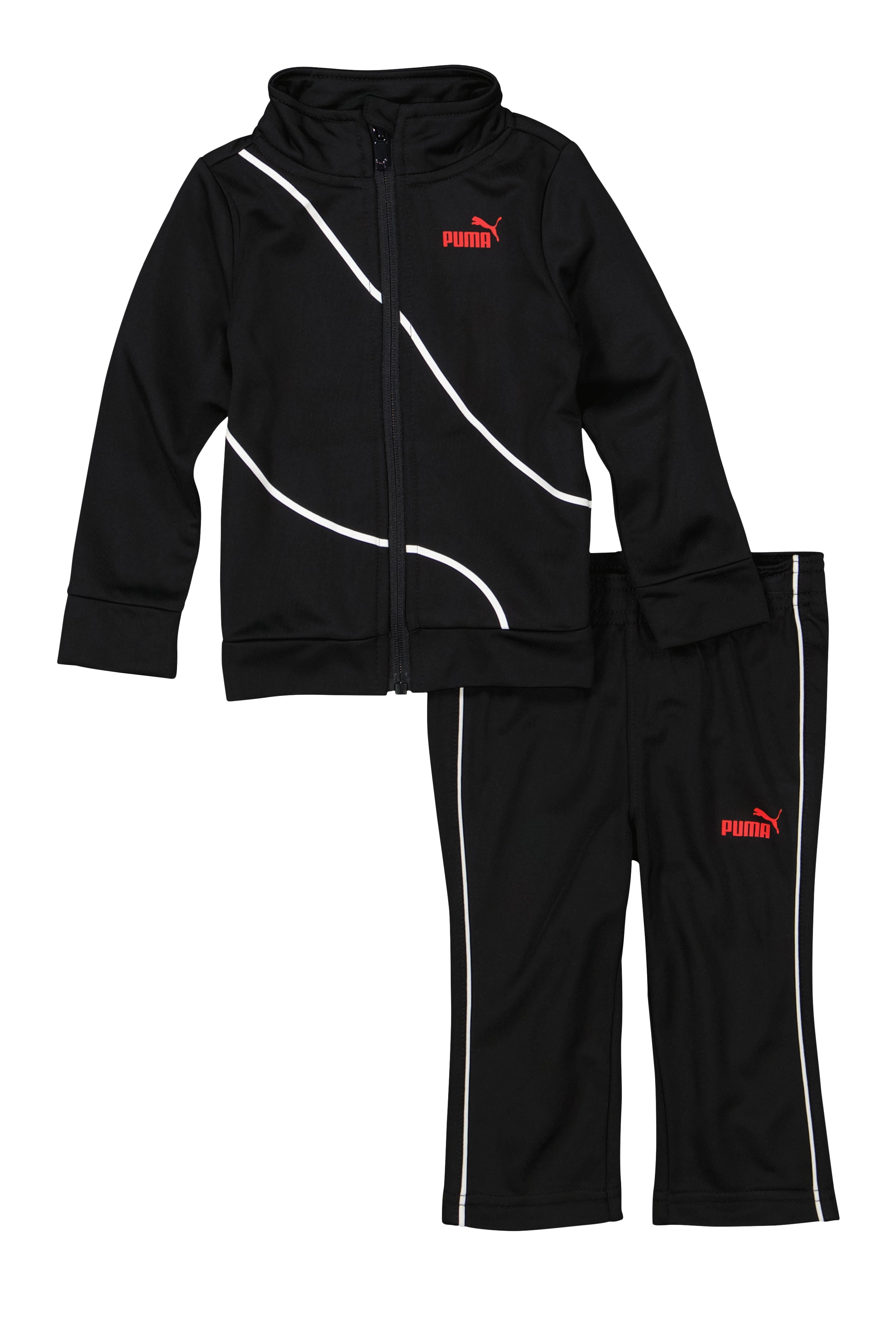 Baby Boys 12-24M Puma Mock Neck Track Jacket and Pants, Black, Size 18M