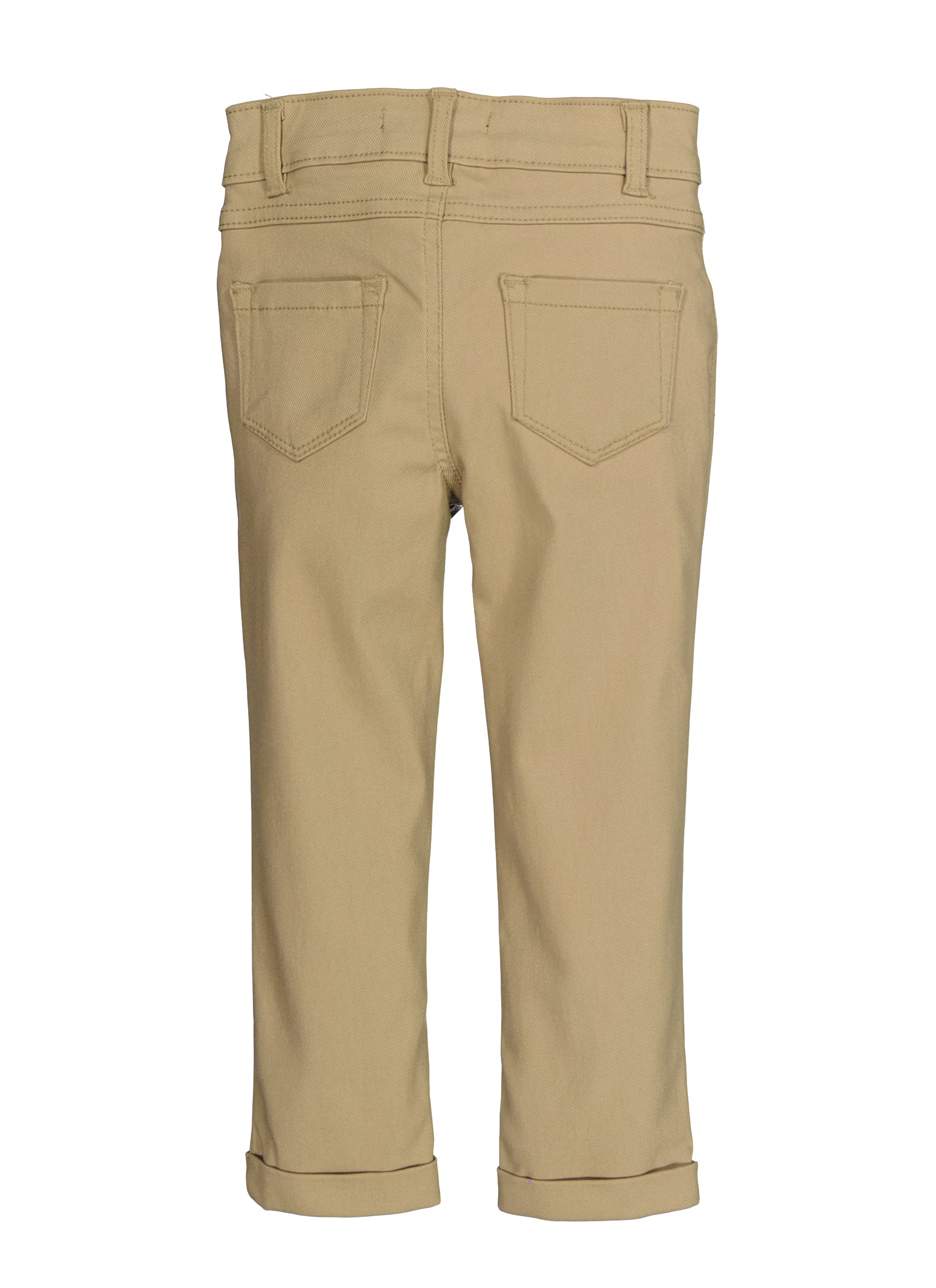 Little Girls Rolled Cuff Hyperstretch Pants, Khaki,