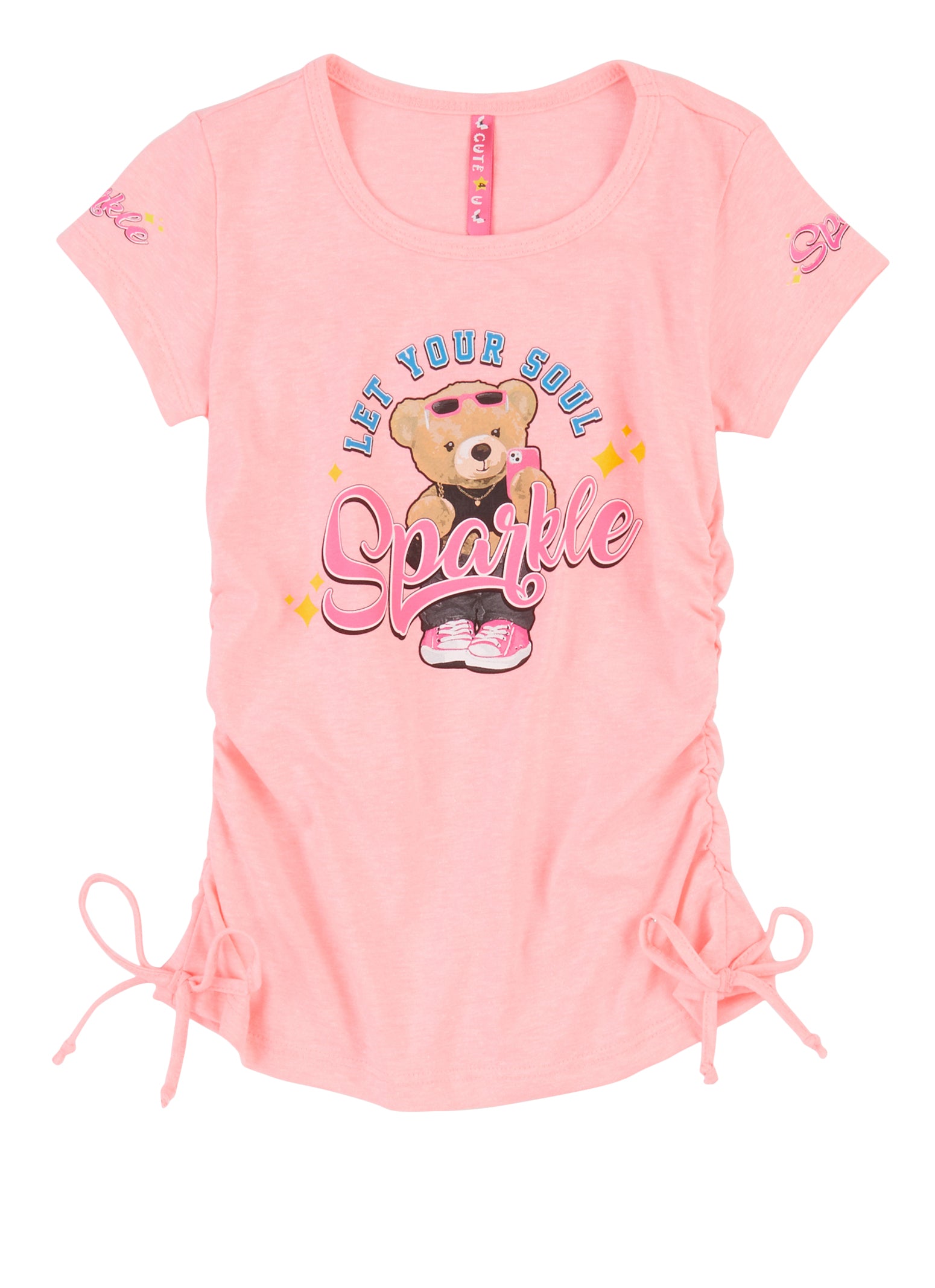 Little Girls Let Your Soul Sparkle Graphic Tee, Pink, Size 6X