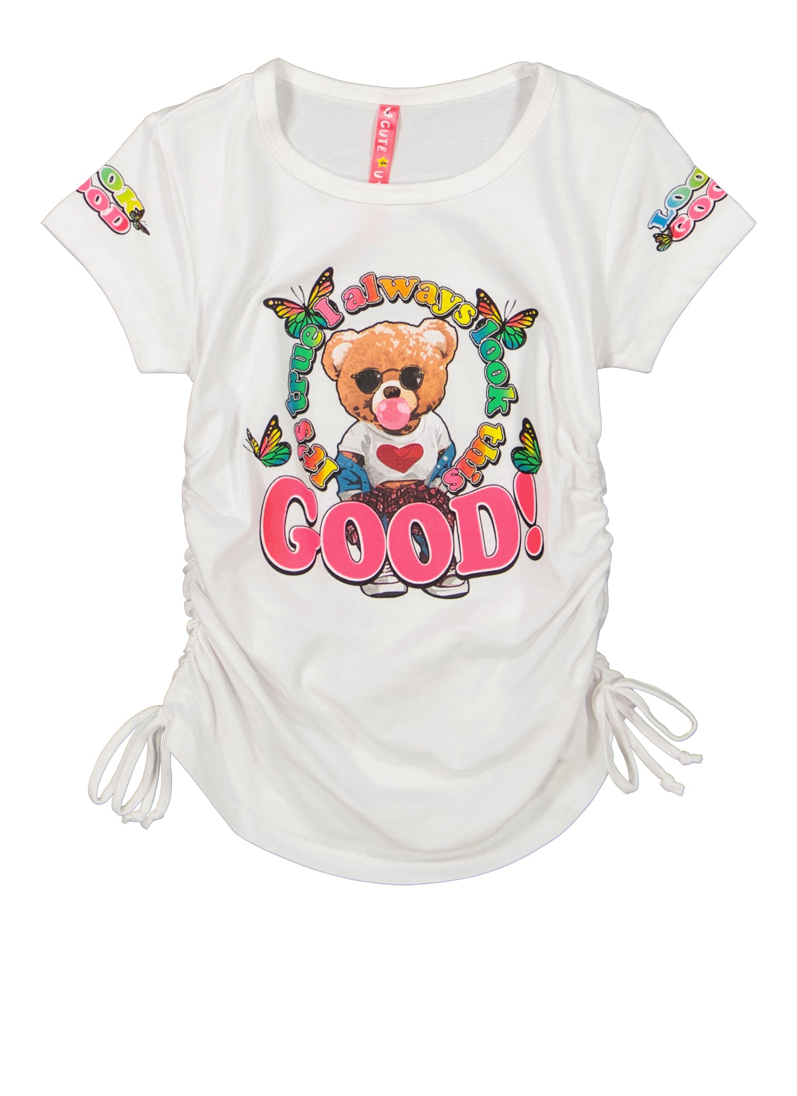 Little Girls I Always Look This Good Graphic Tee, White, Size 5-6