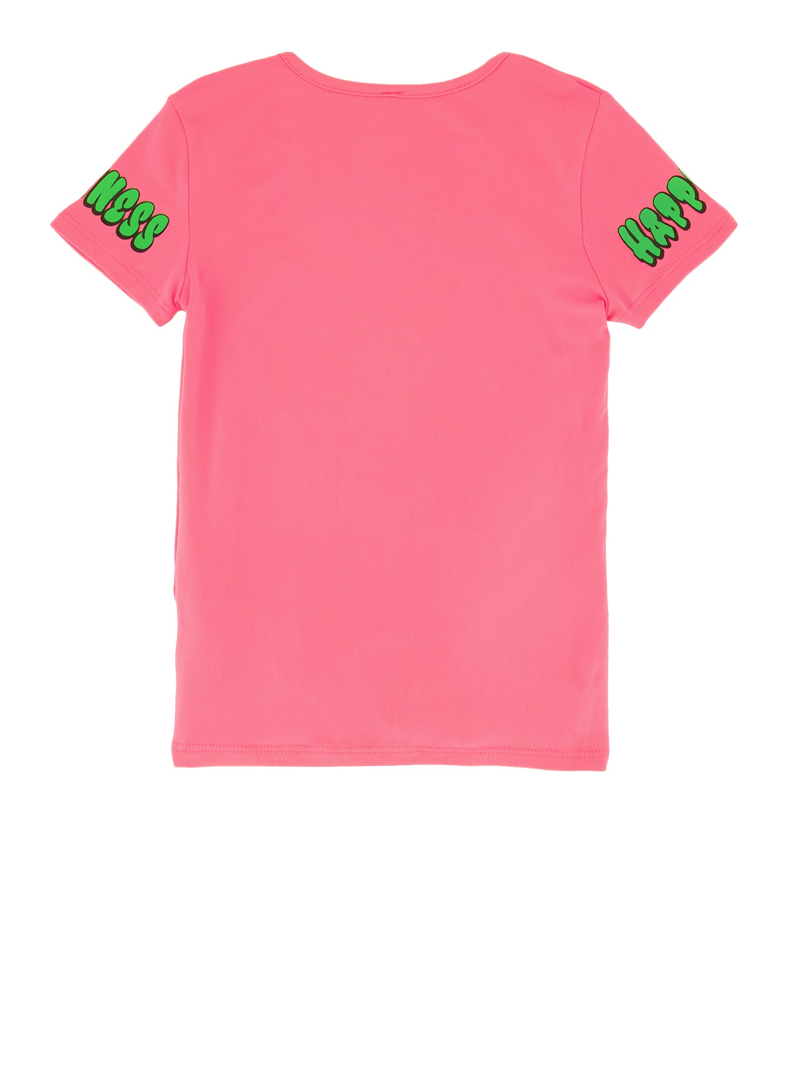 Little Girls Tie Front Graphic T Shirt, Pink, Size 5-6