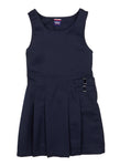 Girls Sleeveless Fitted Pleated Crew Neck Fit-and-Flare Skater Dress/Jumper/Midi Dress