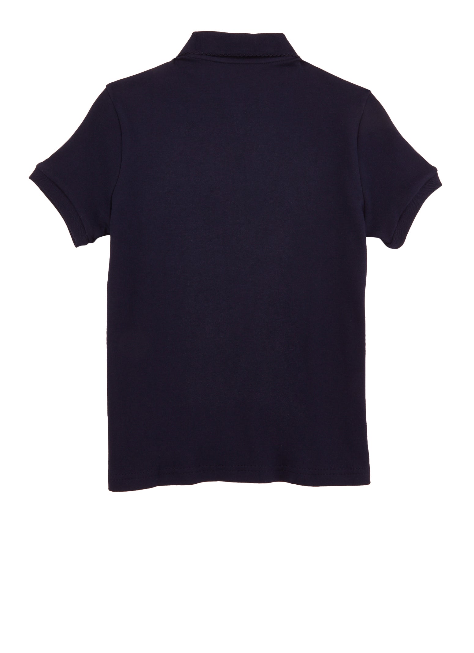 French Toast Girls Plus Size 10-20 Picot Polo Shirt, Blue, Size 14-16P