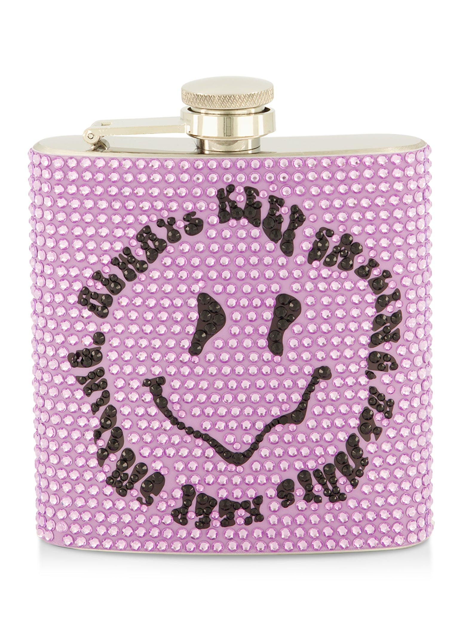 Always Keep Smiling Flask, Purple