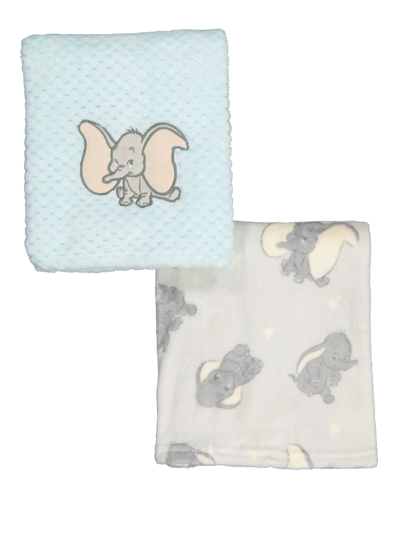 Baby Dumbo Elephant Graphic Plush Blankets 2 Pack, Multi