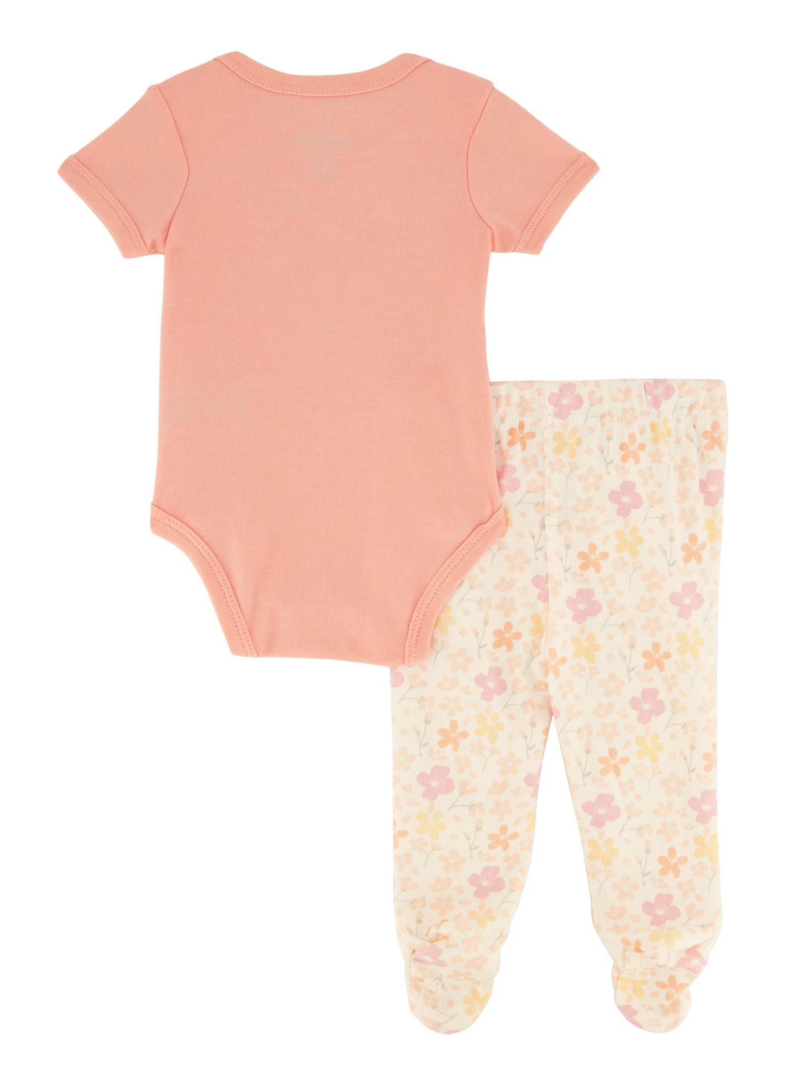 Baby Girls 0-9M Heaven Sent Bodysuit and Footed Leggings Set, Orange, Size 3-6M