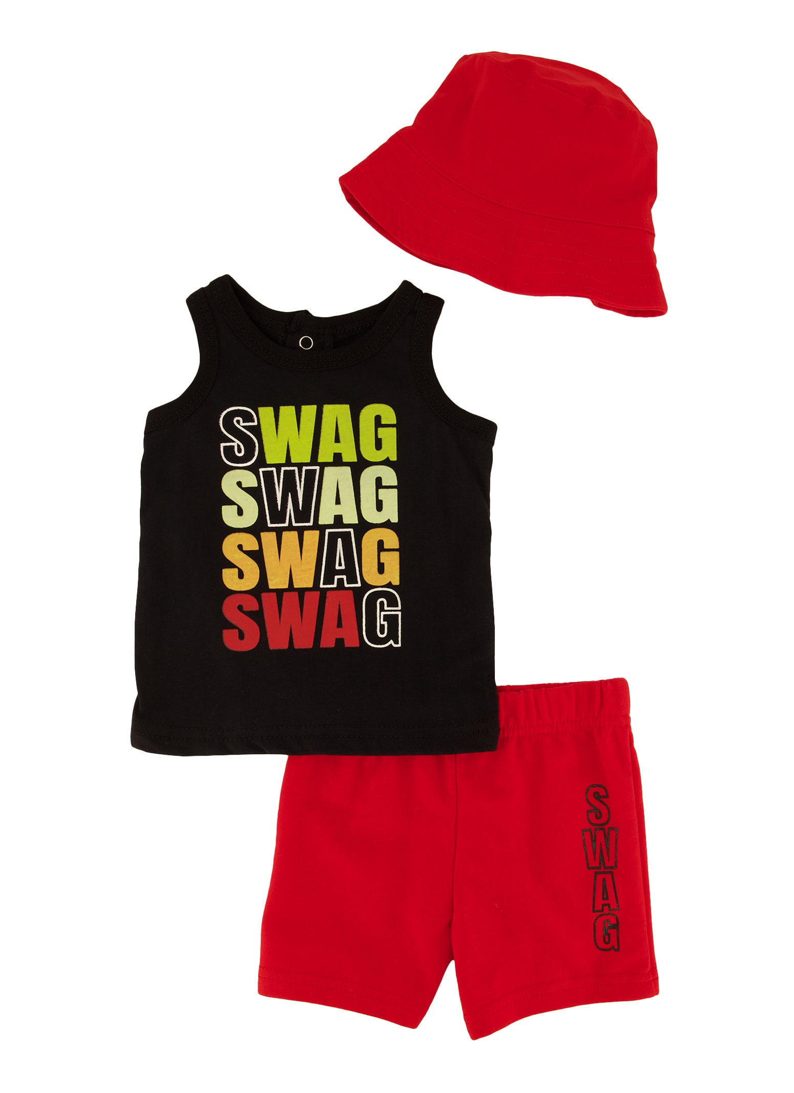 Baby Boys 0-9M Swag Graphic Tank Top and Shorts, Multi, Size 6-9M
