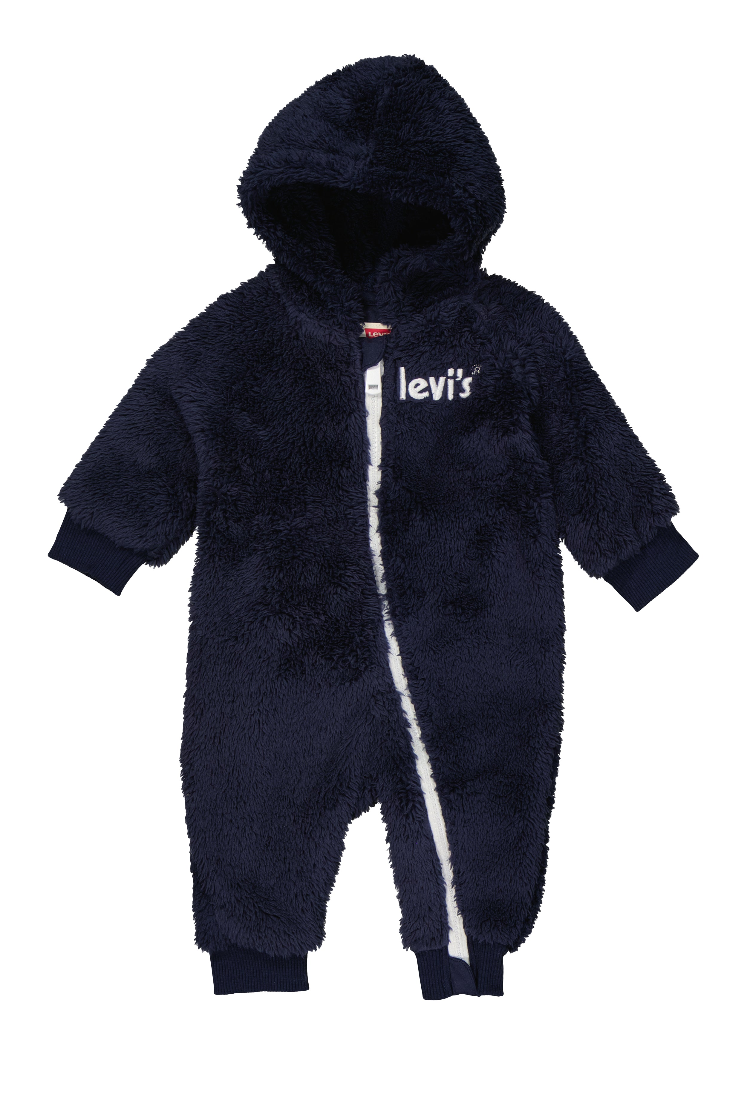 Baby Boys 0-9M Levis Zip Front Sherpa Hooded Jumpsuit, Blue,