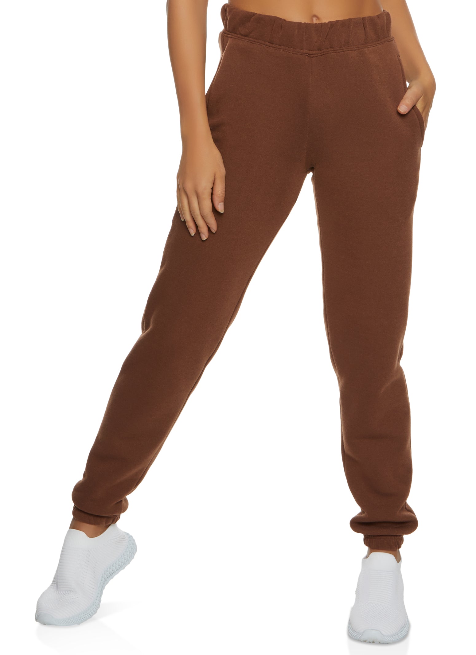 High-Waisted Micro Fleece Pajama Jogger Pants