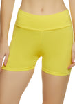 Womens Basic Wide Waistband Biker Shorts, ,