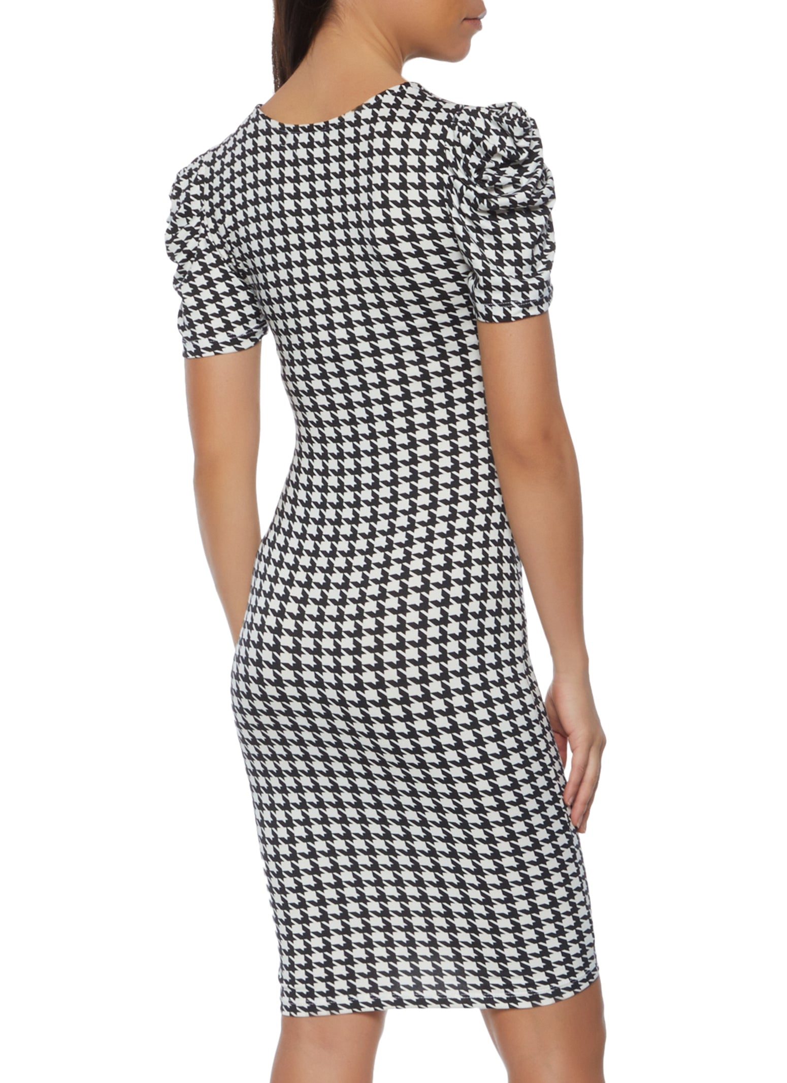 Houndstooth Bodycon Dress