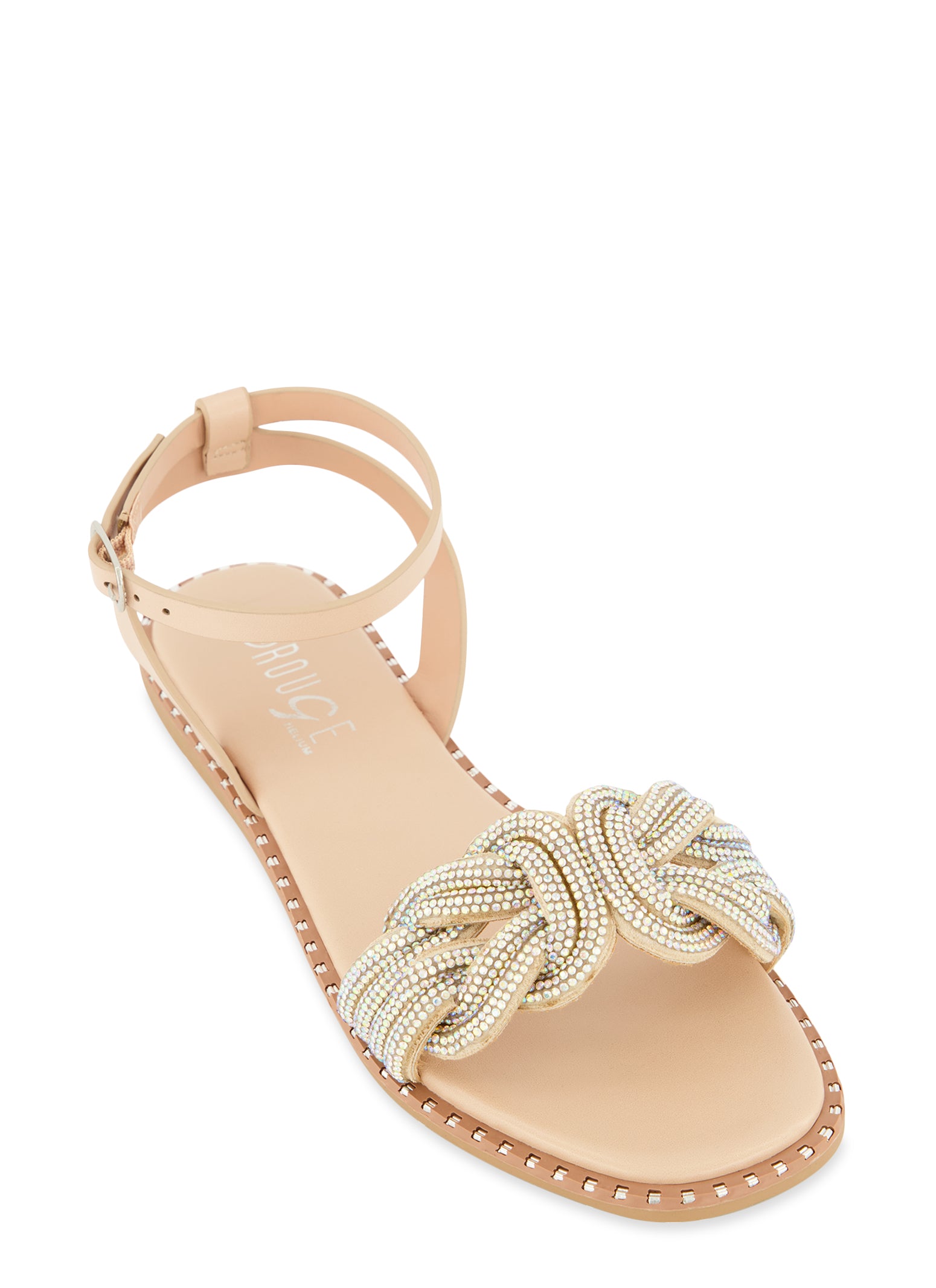 Blush | Designer sangeet sandals with clear heels – aroundalways