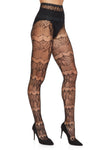 Womens Fishnet Patterned Footed  Tights by Rainbow Shops