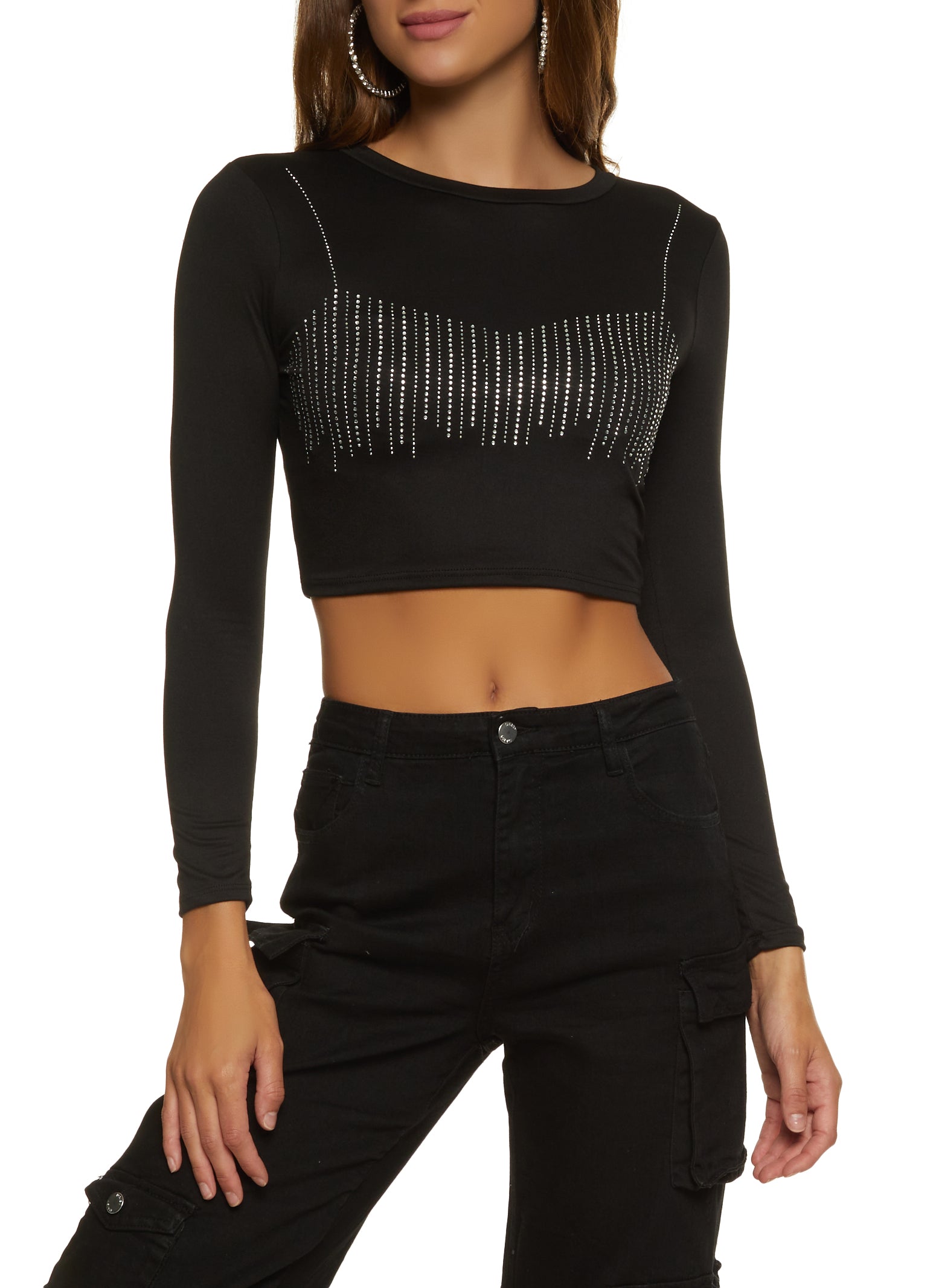 Mesh V-Neck Bralette Top for Women