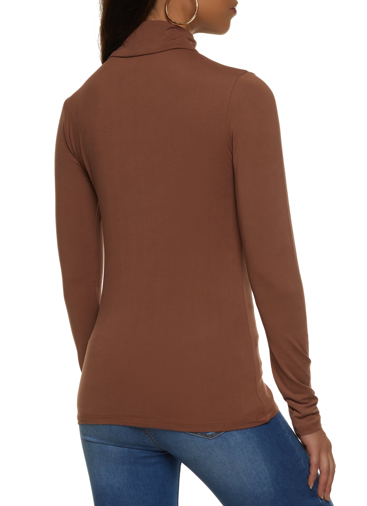 Womens Soft Knit Turtleneck Top,