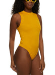 Womens Sleeveless Seamless Waffle Knit Bodysuit, ,