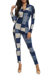 Long Sleeves General Print Jumpsuit