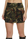 Womens Camo Cargo Pocket Mini Skirt, ,