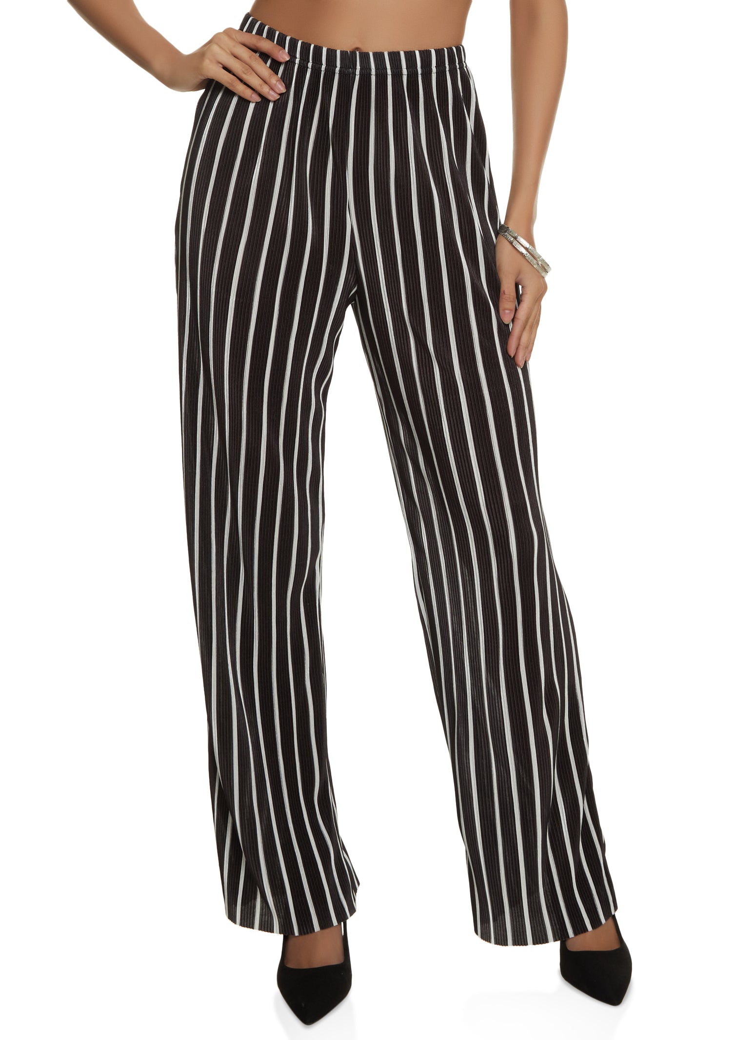 Buy Wholesale Ladies Elasticated Waist Striped Linen Trousers Supplier UK |  Order Wholesale
