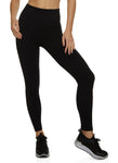 Womens Seamless Textured Waistband Ribbed Leggings, ,