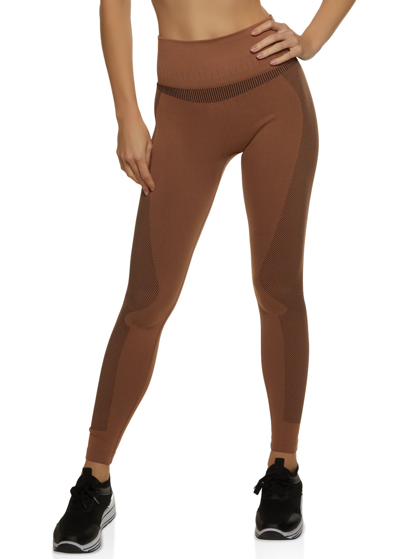 Women's Push Up Leggings Brown Bolf J50718 BROWN