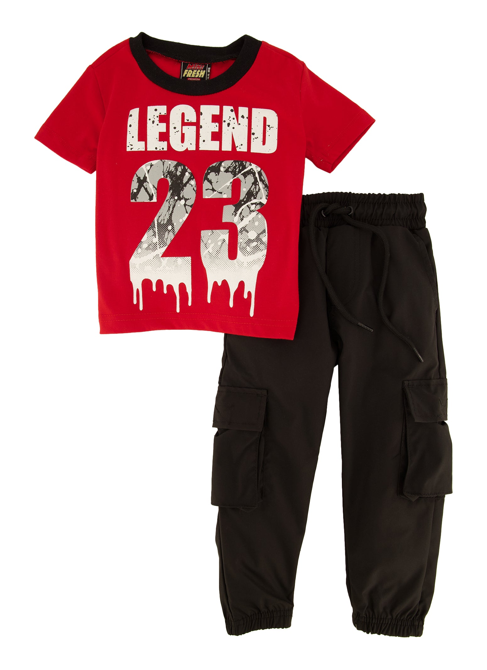 Baby Boys 12-24M Legend 23 Graphic Tee and Cargo Joggers Set, Red,