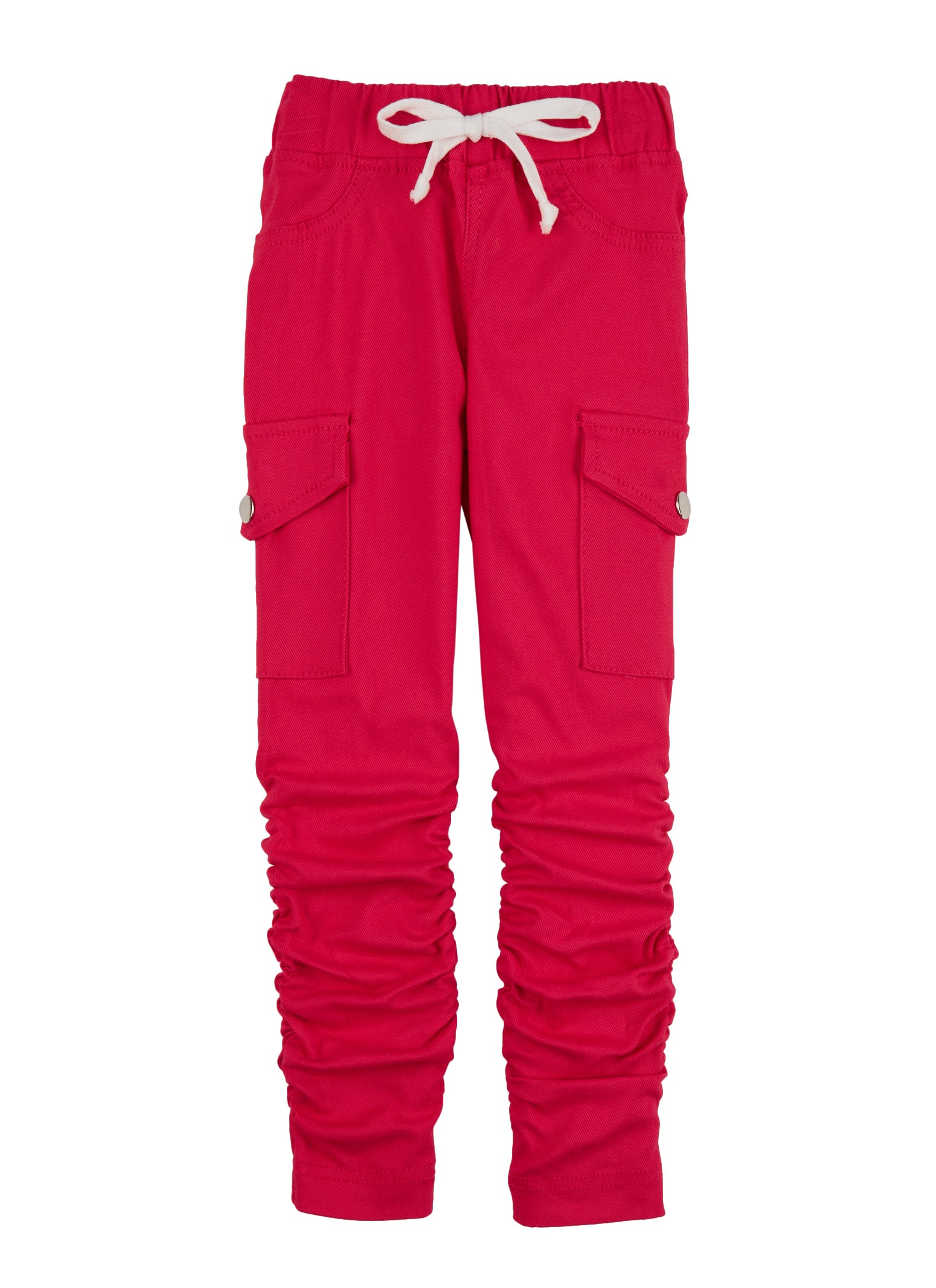 Little Girls Solid Stacked Cargo Pants