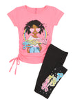 Little Girls Good Vibes Graphic Tee And Leggings, ,