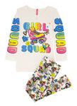 Little Girls Girl Squad Graphic Print Top And Leggings Set, ,