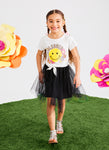 Little Girls Blessed Smiley Tee And Tutu Skirt, ,