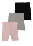 Little Girls 3 Pack Basic Biker Shorts, ,