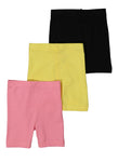 Little Girls 3 Pack Biker Shorts, ,