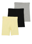 Girls 3 Pack Biker Shorts, ,