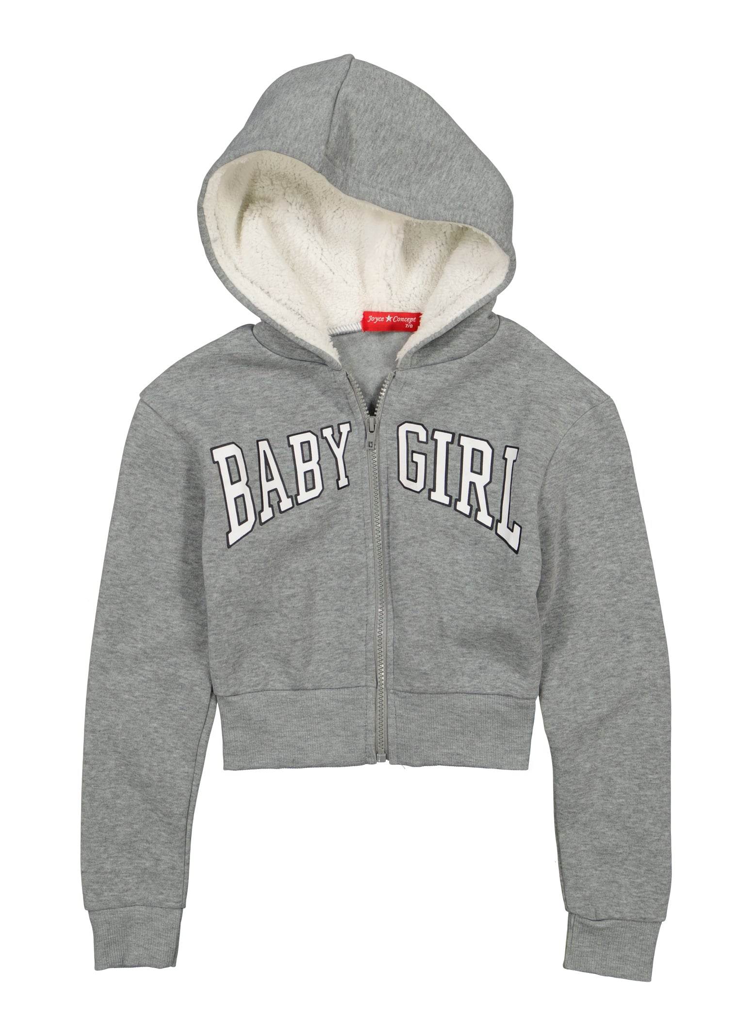 Girls Fleece Baby Girl Zip Front Hoodie,