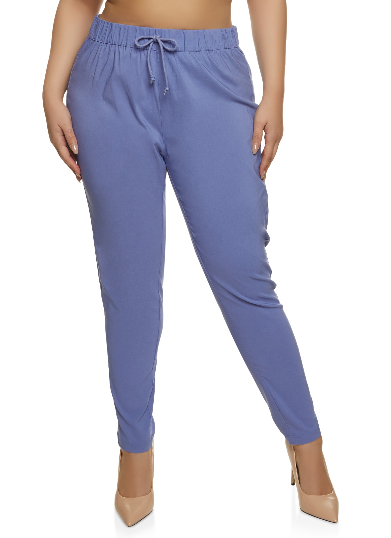 On 34th Plus Solid Double-Weave Ankle Pants, Created for Macy's