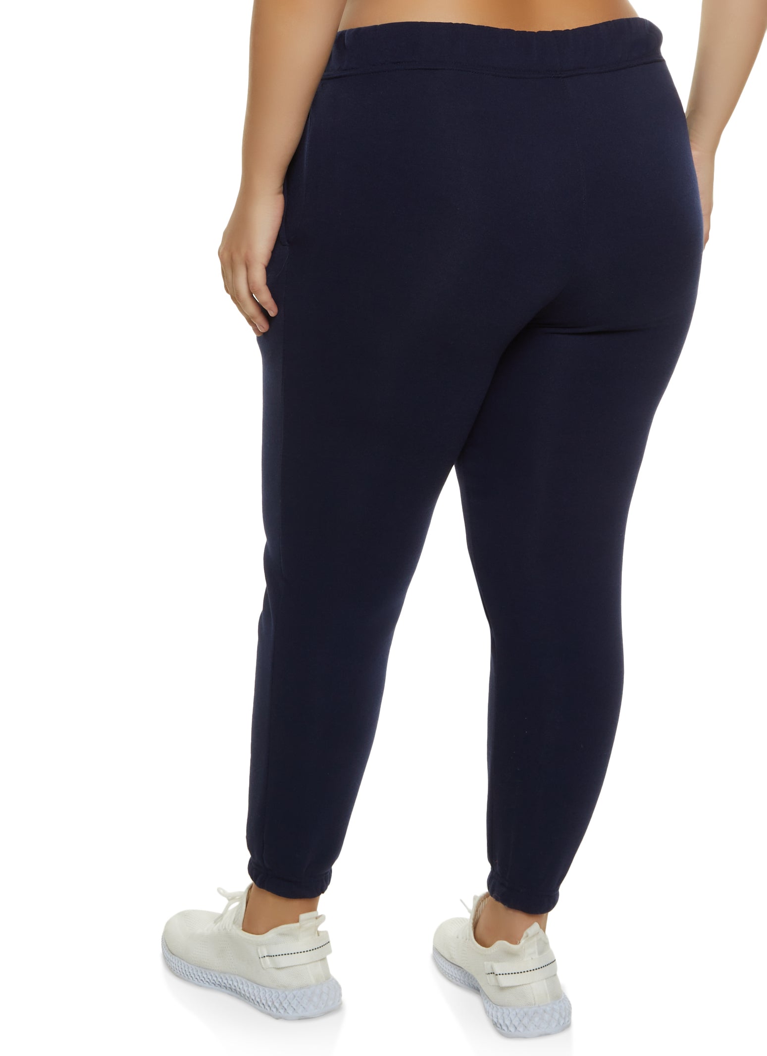 Womens Plus Basic Fleece Sweatpants,