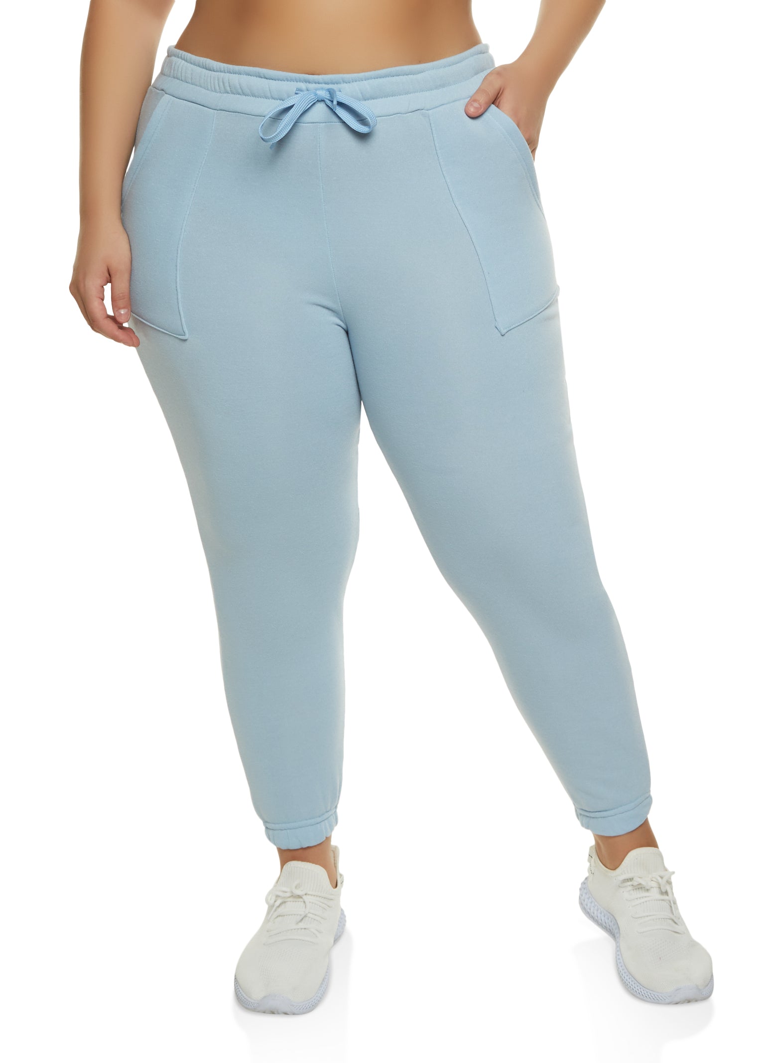 Womens Plus Fleece Drawstring Sweatpants,