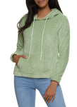 Womens Quilted Plush Pullover Hoodie,  , 