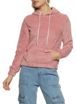 Womens Quilted Plush Pullover Hoodie,  , 