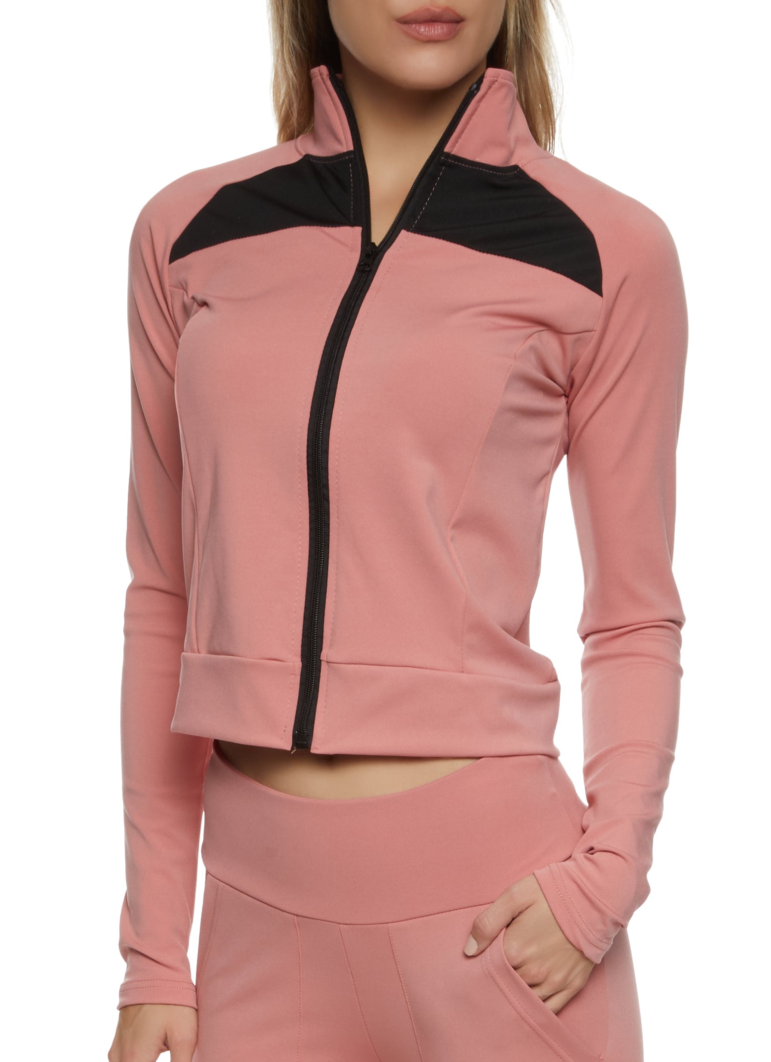 Xersion EverUltra Womens Mock Neck Long Sleeve Quarter-Zip Pullover