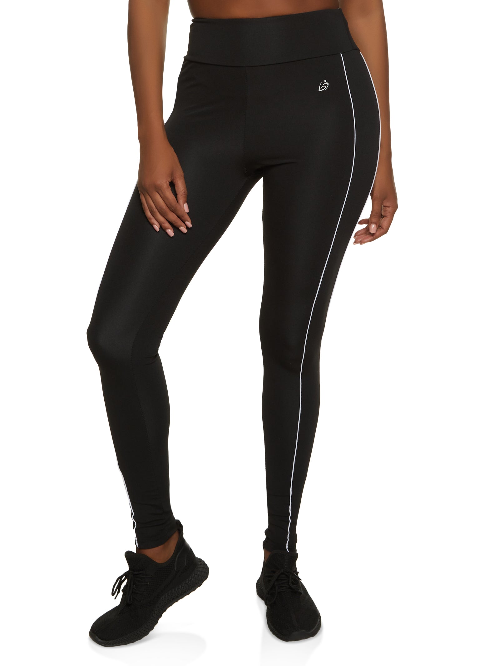 Womens Contrast Piping Active Leggings,