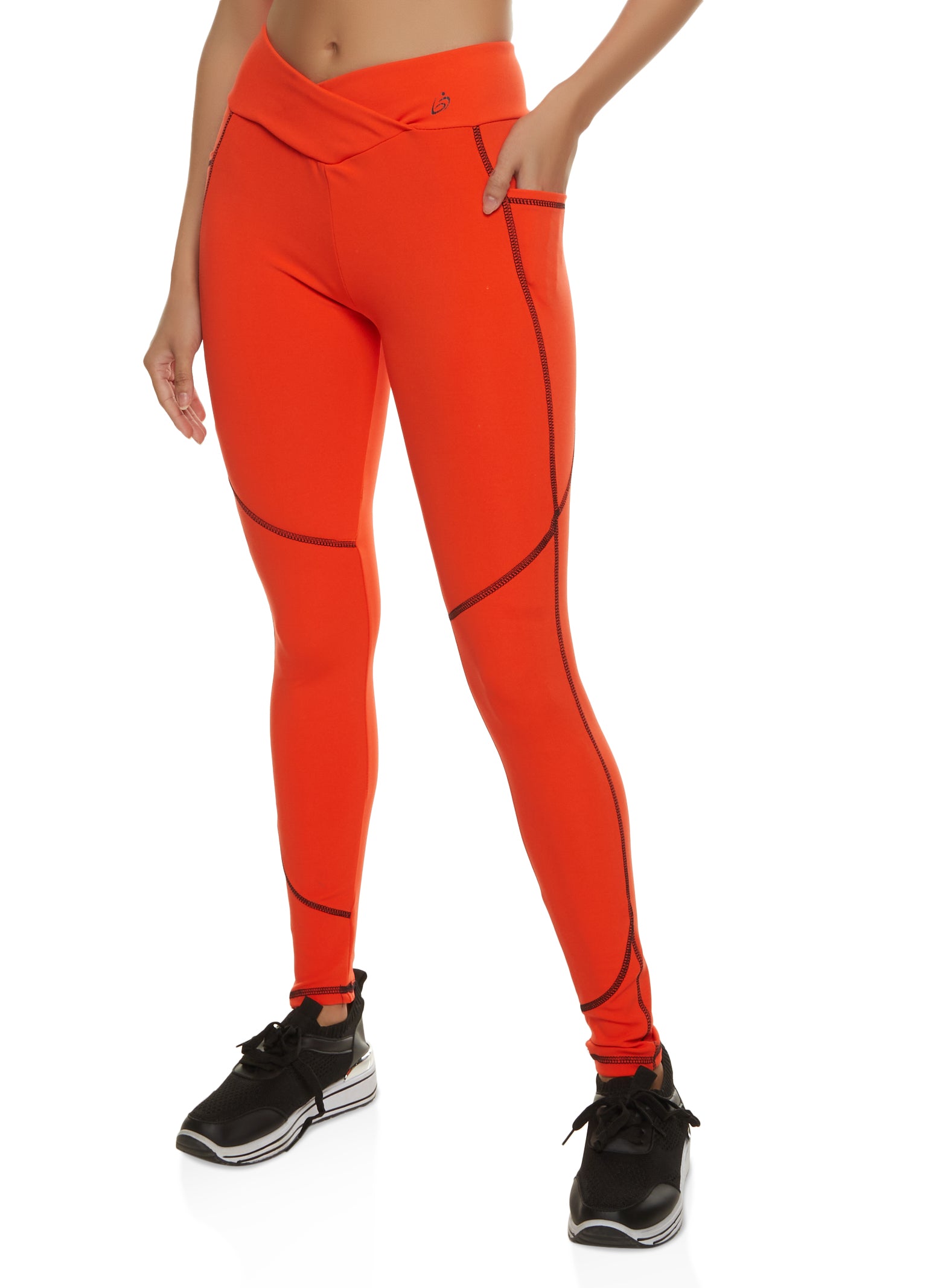 Solid Bright Mango Orange Color Leggings for Sale by Discounted