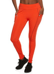 Womens Contrast Stitch Cell Phone Pocket Leggings, ,